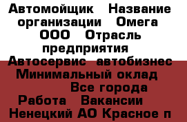 Автомойщик › Название организации ­ Омега, ООО › Отрасль предприятия ­ Автосервис, автобизнес › Минимальный оклад ­ 50 000 - Все города Работа » Вакансии   . Ненецкий АО,Красное п.